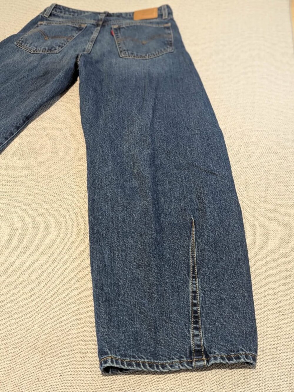 Levi’s Premium Baggy Dad Barrel Jeans Size 27 Blue Denim - Picture 7 of 9
